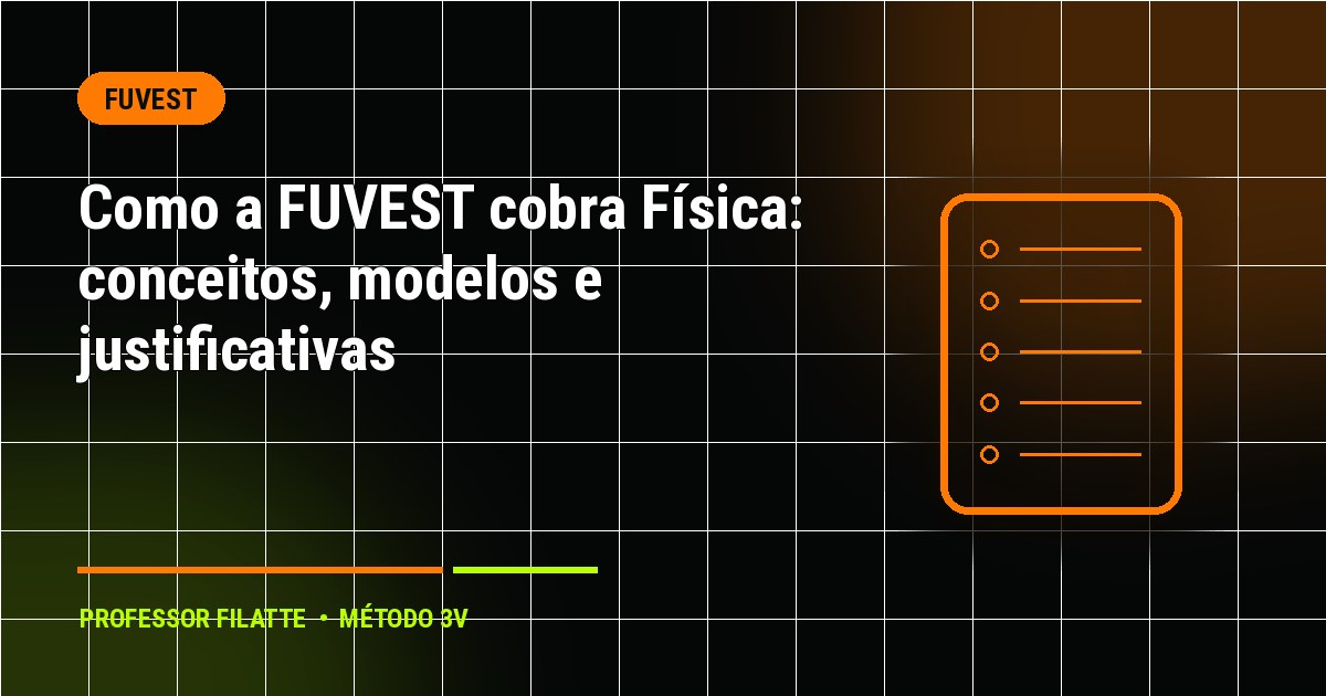 Como a FUVEST cobra Física: conceitos, modelos e justificativas