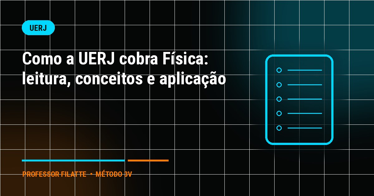 Como a UERJ cobra Física: leitura, conceitos e aplicação