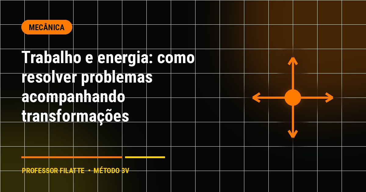 Trabalho e energia: como resolver problemas acompanhando transformações