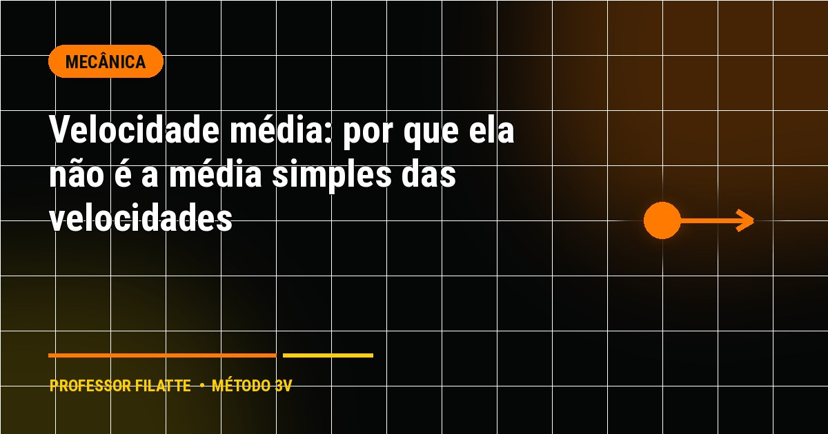 Velocidade média: por que ela não é a média simples das velocidades